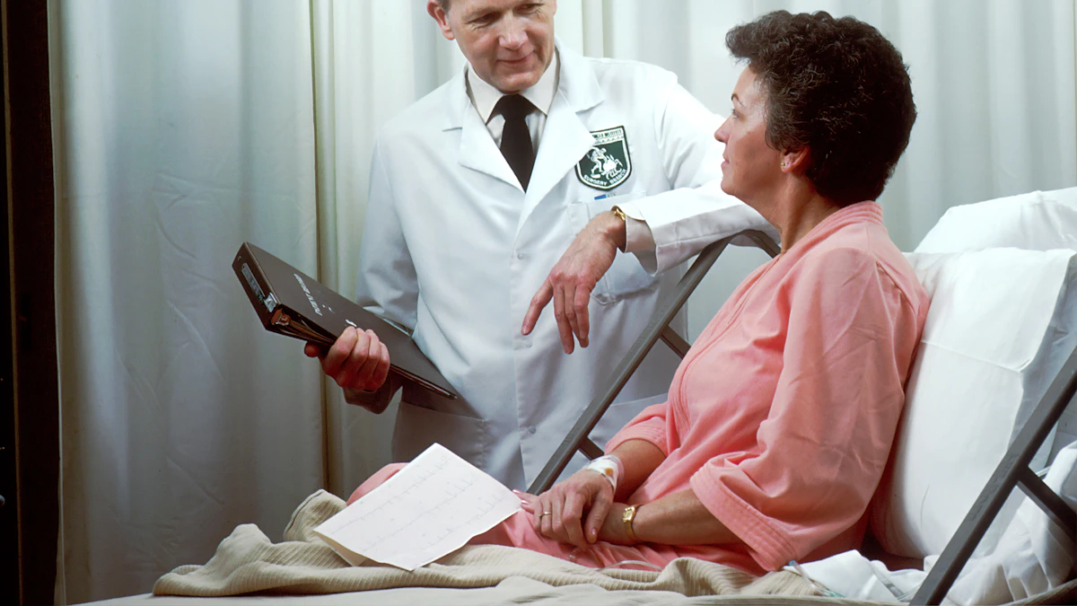 A patient discussing supportive care with a clinician