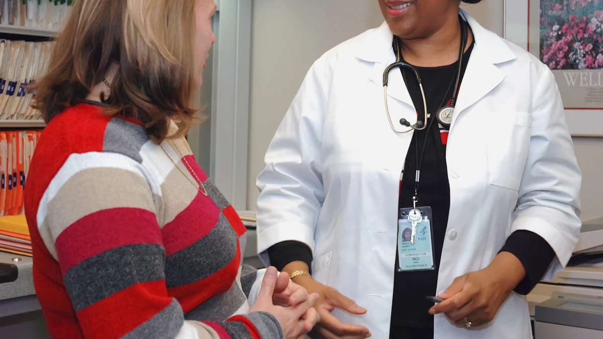 A patient speaking with a clinician during a neurology consultation