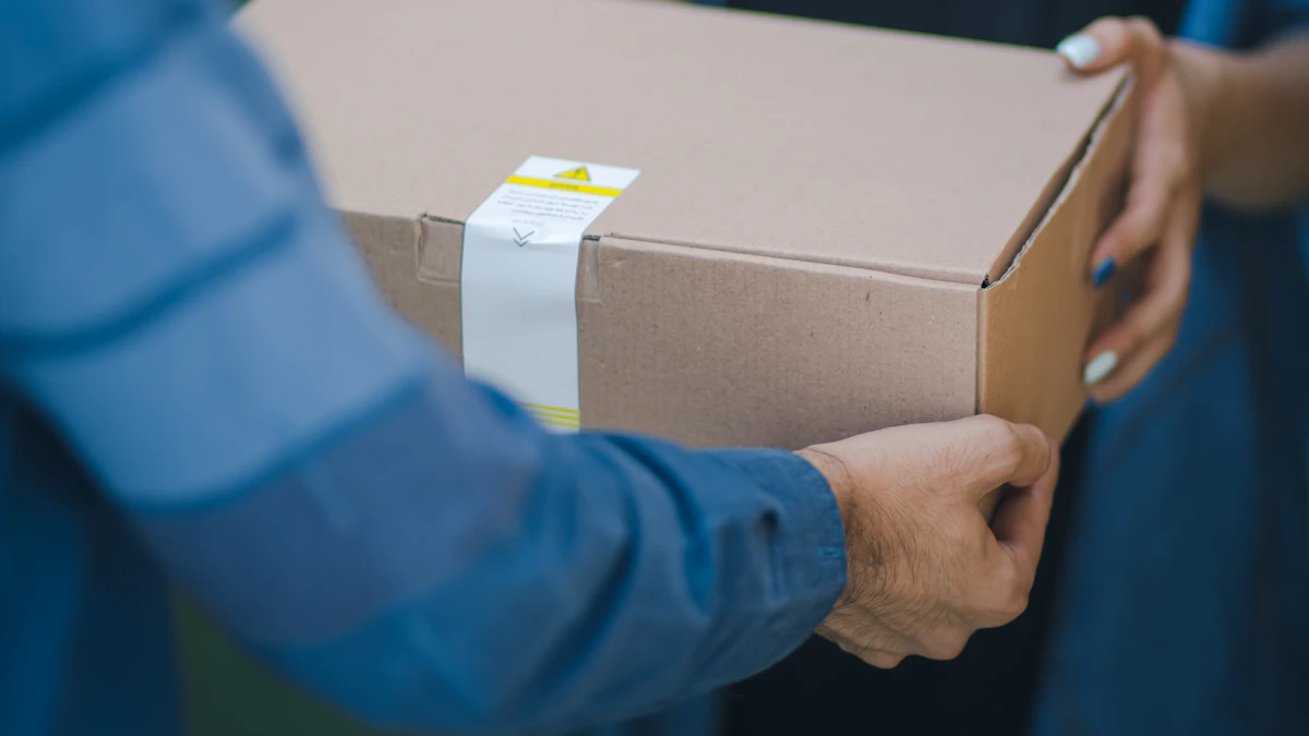 A courier carrying a securely packed delivery