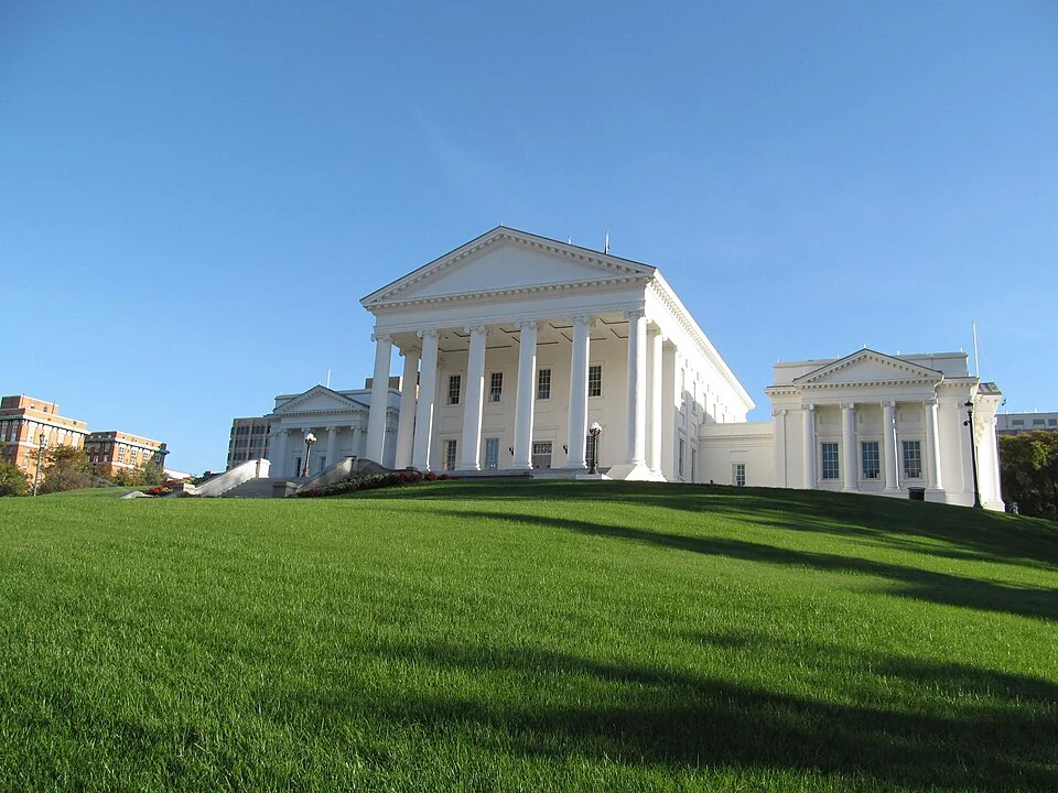 The Virginia State Capitol in Richmond, viewed from the Capitol Square lawn