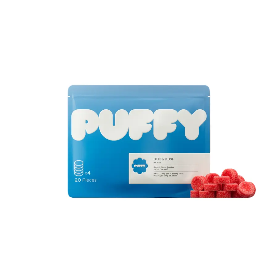 Berry Kush Delta 9 Natural Resin THC Gummies 25mg (Indica)