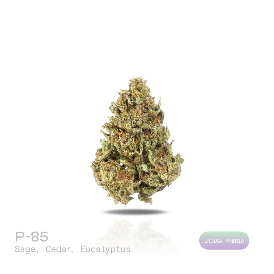 P85 THCa Flower (Indoor) (Indica Hybrid)