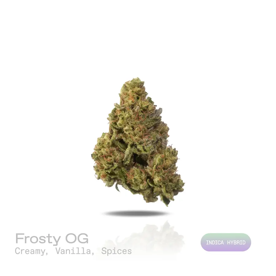 Frosty OG THCa Flower (Indoor) (Indica Hybrid)