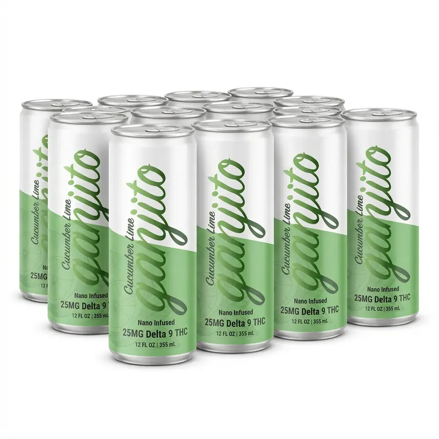 Cucumber Lime Ganjito THC Drink (12 Pack)
