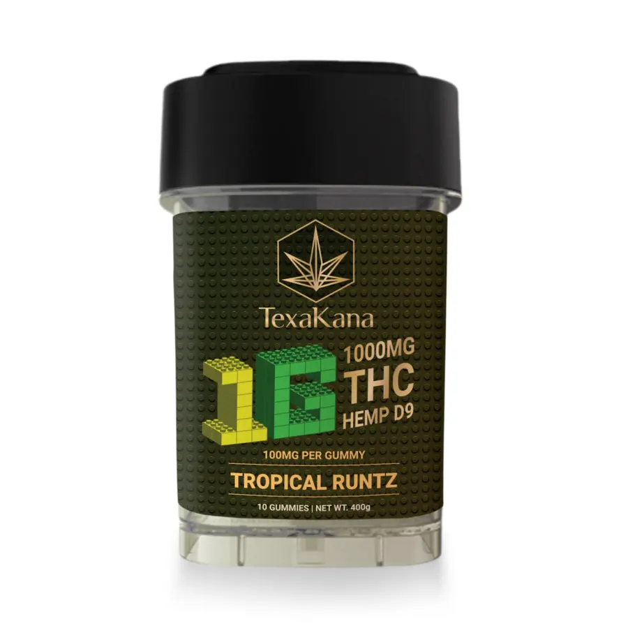 Delta 9 THC 1G Gummies - 1000MG - Tropical Runtz