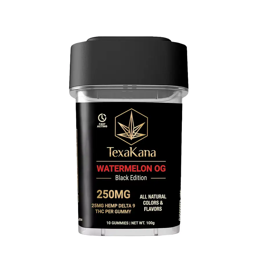 Delta 9 THC Gummies - Black Edition - 25MG - Watermelon OG