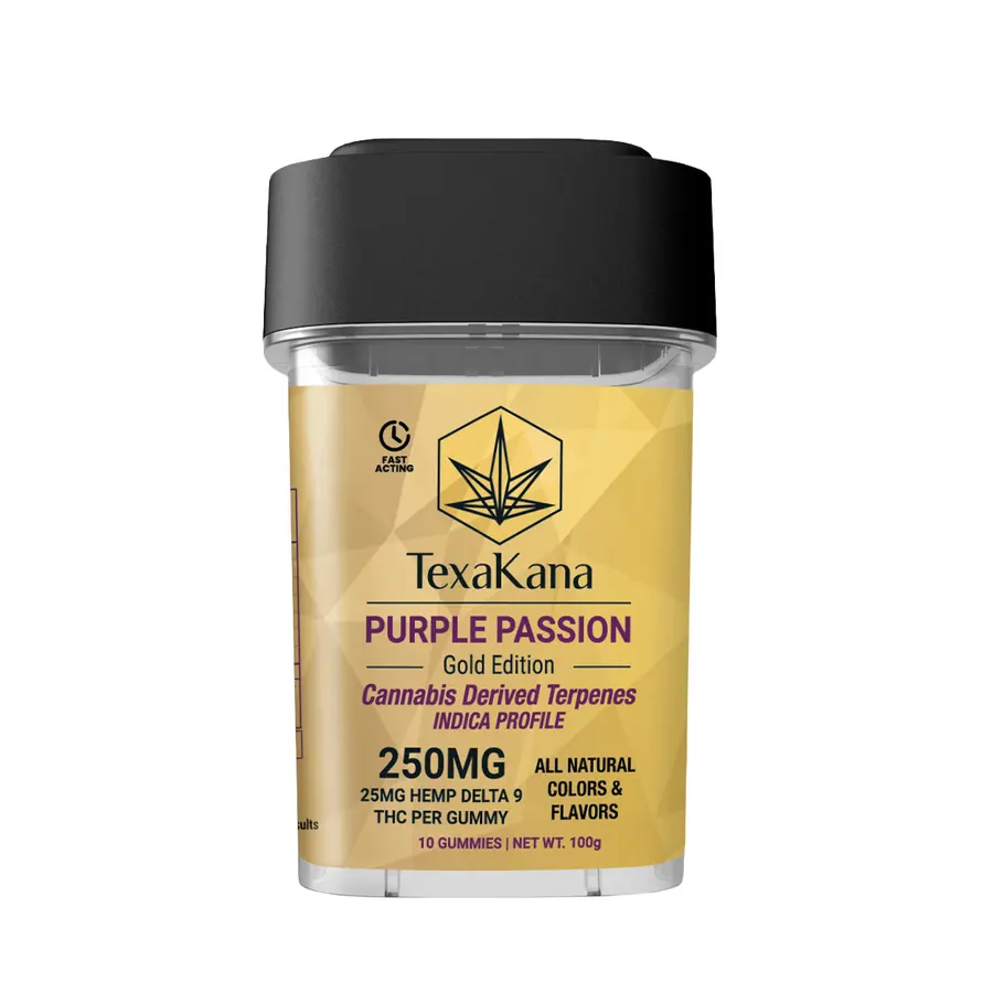 Delta 9 THC Terpenes Gummies - Gold Edition - 25MG - Purple Passion