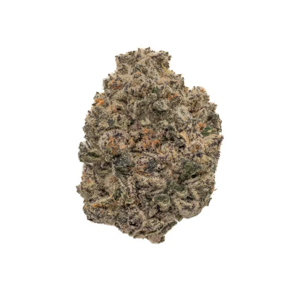 Blizzard Berry cannabis flower on a white background