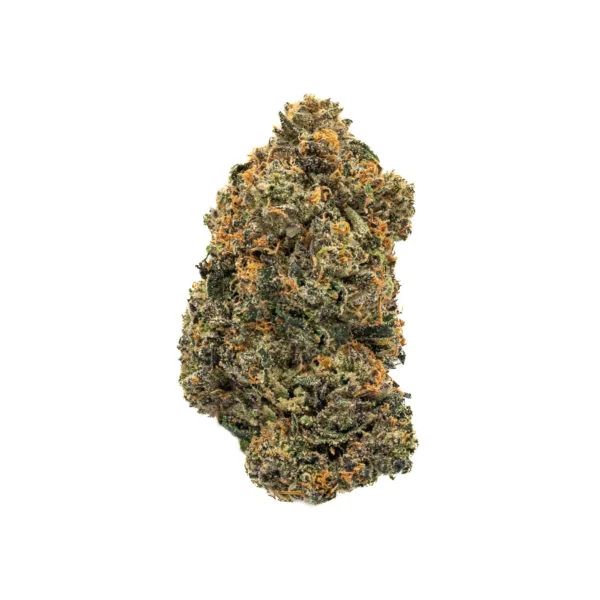 Orange Slushie cannabis flower on a white background