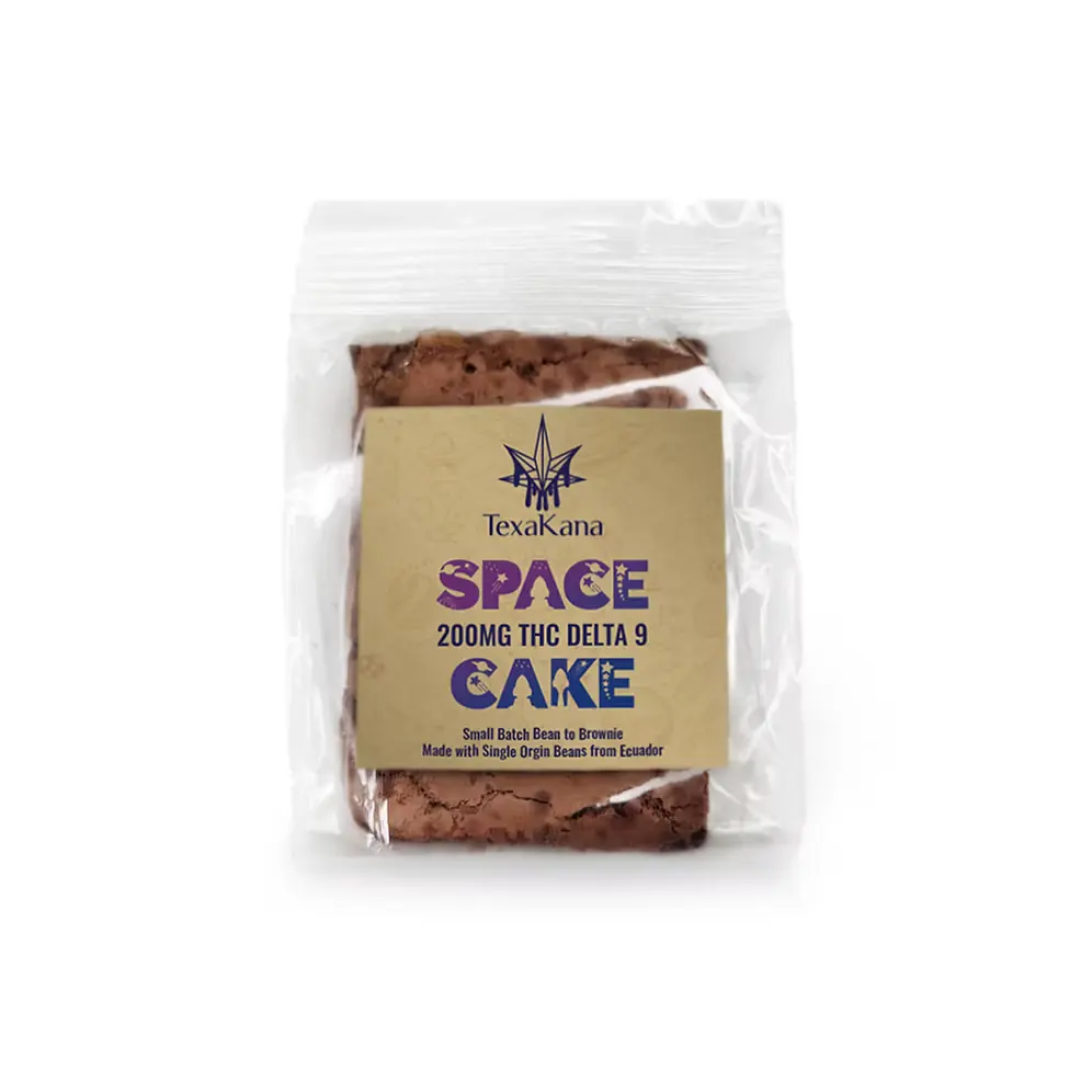 Packaged TexaKana Space Cake 200MG Delta-9 brownie